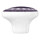 Fancy wit en zwart loopvlakpatroon keramische knop (Zijkant)