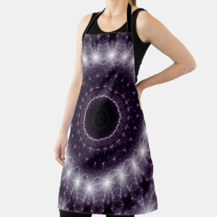 Fancy wit en zwart loopvlakpatroon schort