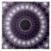 Fancy wit en zwart loopvlakpatroon tegeltje (Voorkant)