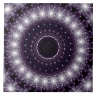 Fancy wit en zwart loopvlakpatroon tegeltje