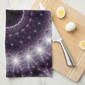 Fancy wit en zwart loopvlakpatroon theedoek (Quarter Fold)