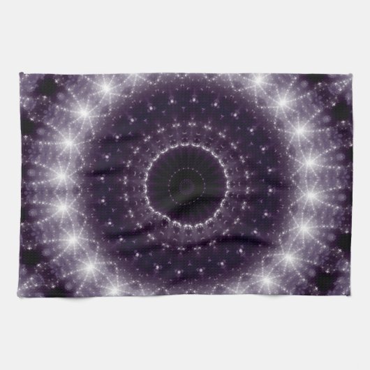 Fancy wit en zwart loopvlakpatroon theedoek (Horizontaal)