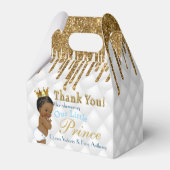 Fancy wit|Glitter Royal African Prince Bedankdoosjes (Achterkant)