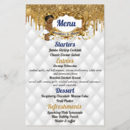 Fancy wit|Gold Drip Glitter African Prince Menu