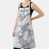Fancy wit marmer schort voor het kookproces (Insitu)