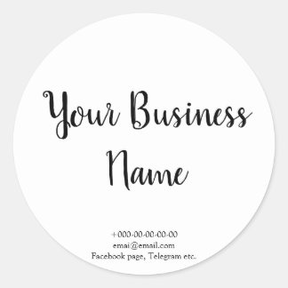 Fancy wit stijlvol café, bakker, catering st ronde sticker