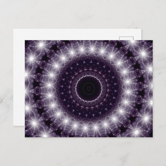 Fancy, witte en zwarte rand briefkaart (Voorkant / Achterkant)