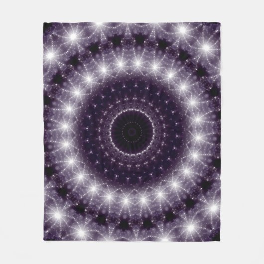 Fancy, witte en zwarte rand fleece deken (Voorkant)