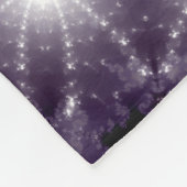 Fancy, witte en zwarte rand fleece deken (Hoek)