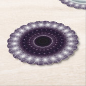 Fancy, witte en zwarte rand kartonnen onderzetters (Gekanteld)