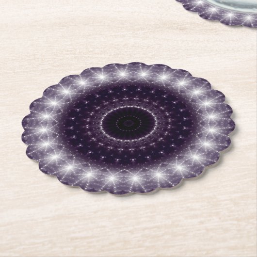 Fancy, witte en zwarte rand kartonnen onderzetters (Gekanteld)