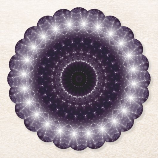 Fancy, witte en zwarte rand kartonnen onderzetters (Voorkant)