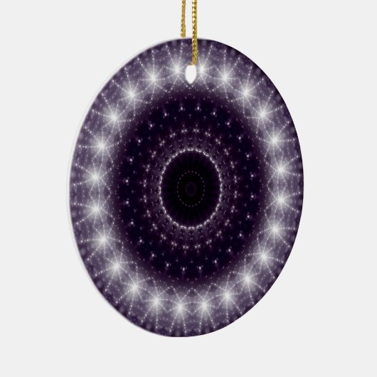 Fancy, witte en zwarte rand keramisch ornament (Rechts)