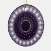 Fancy, witte en zwarte rand keramisch ornament (Links)