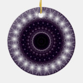 Fancy, witte en zwarte rand keramisch ornament (Achterkant)