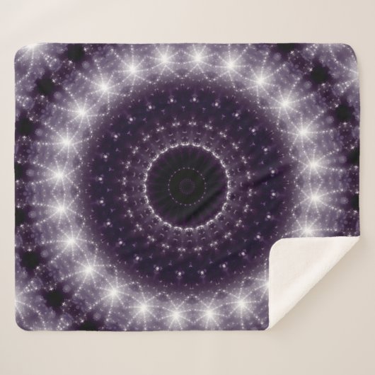 Fancy, witte en zwarte rand sherpa deken (Voorkant (horizontaal))