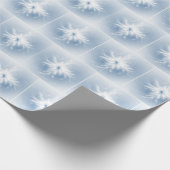 Fancy witte fractale sneeuwvlokken cadeaupapier (Hoek)