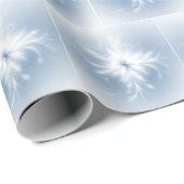 Fancy witte fractale sneeuwvlokken cadeaupapier (Rol Hoek)