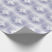 Fancy witte fractale sneeuwvlokken cadeaupapier (Hoek)