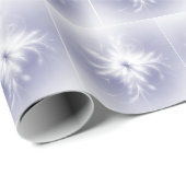 Fancy witte fractale sneeuwvlokken cadeaupapier (Rol Hoek)