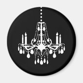 Fancy witte luchters magneet (Voorkant)