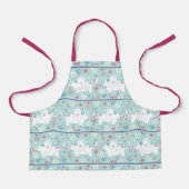 Fancy Witte Olifanten op Parade Pattern Schort (Voorkant)