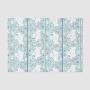 Fancy witte olifanten op parade tissuepapier