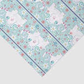 Fancy witte olifanten op parade tissuepapier (Detail)