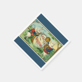 Fancy witte paasblauw servet (Hoek)