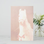 Fancy witte Pony zigeunerstijl Briefpapier (Staand voorkant)