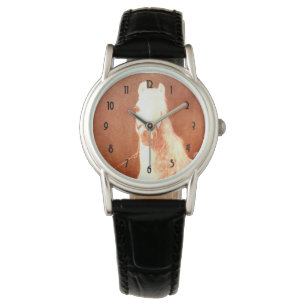 Fancy witte Pony  zigeunerstijl Horloge