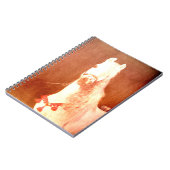 Fancy witte Pony zigeunerstijl Notitieboek (Linkerzijde)