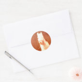 Fancy witte Pony  zigeunerstijl Ronde Sticker (Envelop)