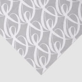 Fancy witte saamhorigheidssymbool op zilveren brui tissuepapier (Detail)