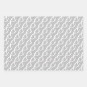 Fancy Witte Samenhorendheid Symbool op Zilveren Br Inpakpapier Vel (Voorkant 3)