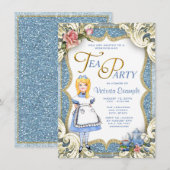 Fancy Wonderland Tea Party Kaart (Voorkant / Achterkant)