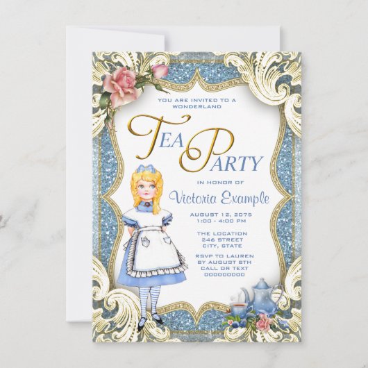Fancy Wonderland Theepartij Kaart (Voorkant)