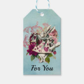Fancy Wonderland White Rabbit Cadeaulabel (Voorkant)