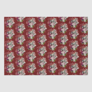 Fancy Wonderland White Rabbit on Red Tissuepapier