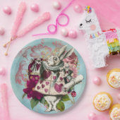 Fancy Wonderland White Rabbit Papieren Bordje (Feest)