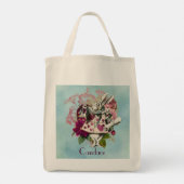 Fancy Wonderland White Rabbit Personalized Tote Bag (Achterkant)