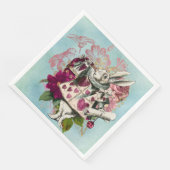 Fancy Wonderland White Rabbit Servet (Hoek)