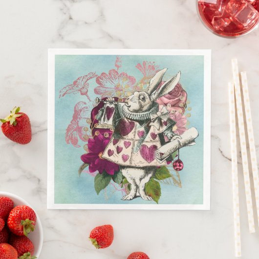 Fancy Wonderland White Rabbit Servet (Insitu)