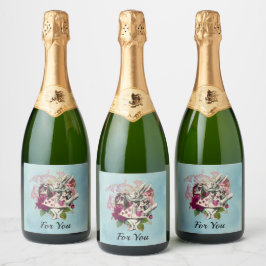 Fancy Wonderland White Rabbit Sparkling Wijnetiket
