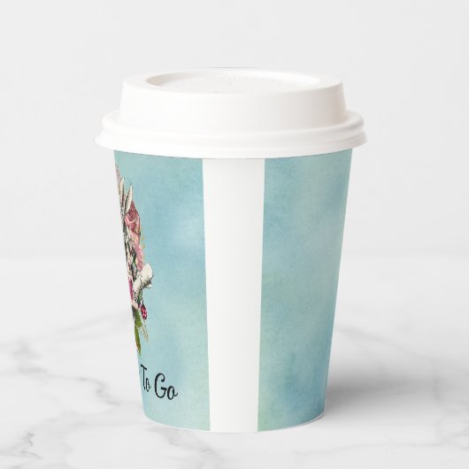 Fancy Wonderland White Rabbit Tea Party to Go Papieren Bekers (Links)