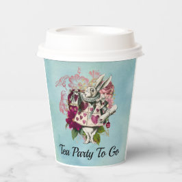 Fancy Wonderland White Rabbit Tea Party to Go Papieren Bekers