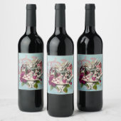 Fancy Wonderland White Rabbit Wijn Etiket (Flessen)