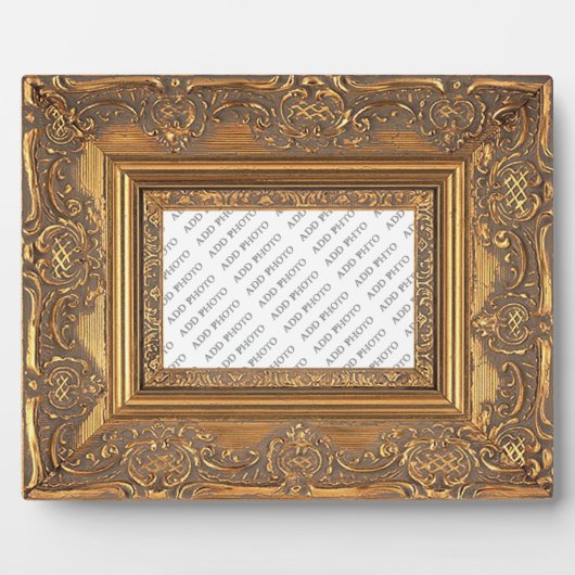 Fancy Wooden Lijst Foto Plaque toevoegen Fotoplaat (Voorkant)