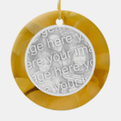 Fancy Yellow Rose Afstuderen Foto Keramisch Ornament (Achterkant)