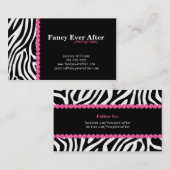 Fancy Zebra afdrukken Visitekaartje (Voorkant / Achterkant)